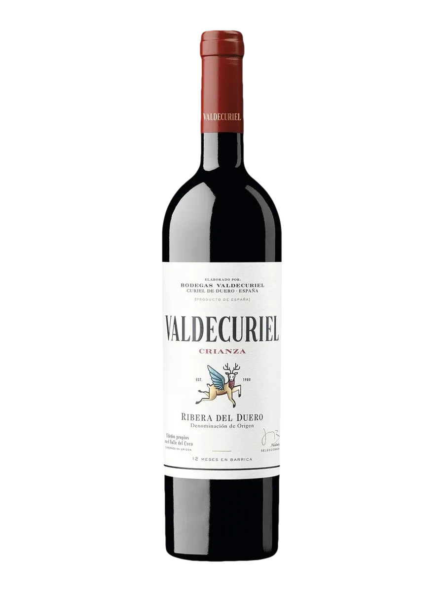 Garrafa do vinho Valdecuriel Crianza, 100% Tinta Fina (Tempranillo) 2019, Espanha