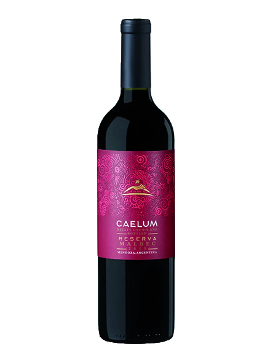 Garrafa do vinho Caelum Malbec Reserva, 100% Malbec 2021, Argentina