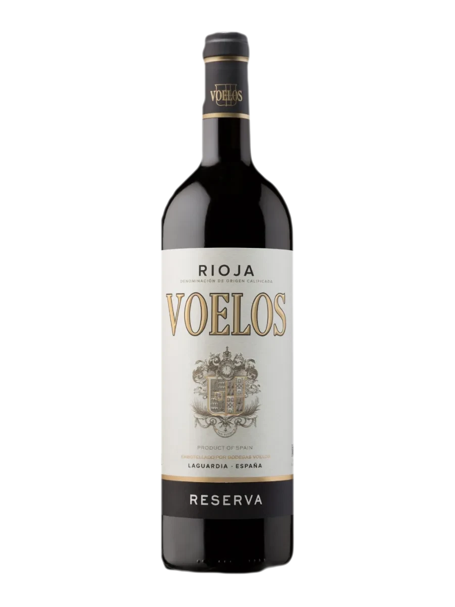 Garrafa do vinho Voelos Reserva Rioja, Uva 100% Tempranillo 2016, Espanha
