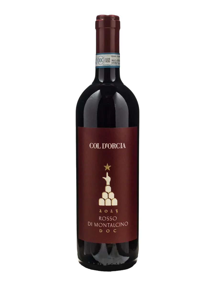 Garrafa do vinho Col D'Orcia Rosso di Montalcino, 100% Sangiovese 2022, Itália