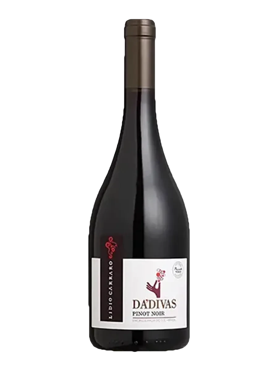 Garrafa do vinho Dádivas Pinot Noir, 100% Pinot Noir 2022, Brasil