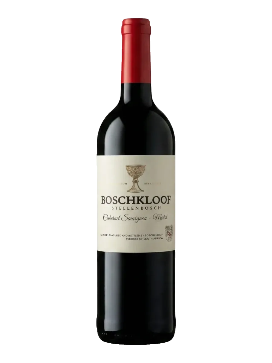 Garrafa do vinho Boschkloof Cabernet x Merlot, 74% Cabernet Sauvignon, 26% Merlot 2022, África do Sul