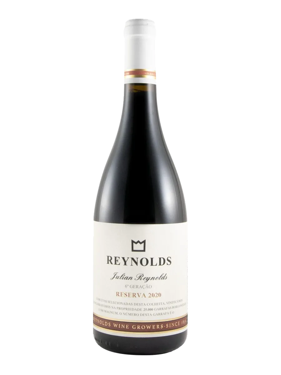 Garrafa do vinho Julian Reynolds Reserva, 60% Alicante Bouschet, 20% Trincadeira, 20% Syrah 2020, Portugal