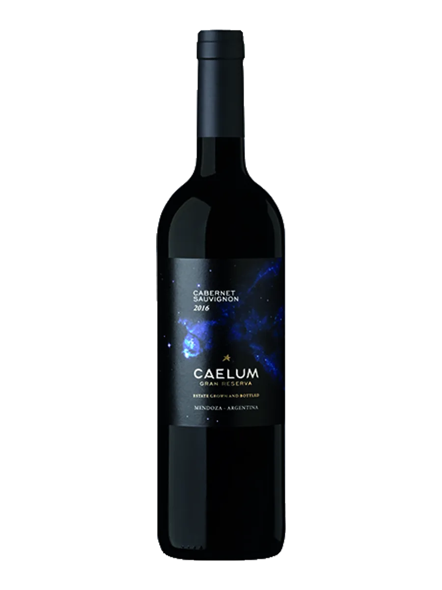 Garrafa do vinho Caelum Cab. Sauvignon Gran Reserva, 100% Cabernet Sauvignon 2017, Argentina