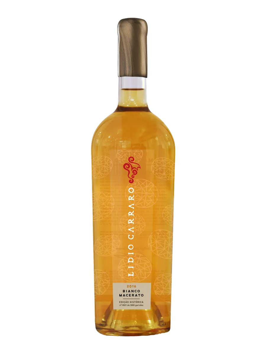 Garrafa do vinho Bianco Macerato Edição Histórica, Chardonnay 2016, Brasil