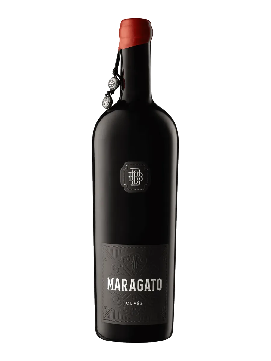 Garrafa do vinho Maragato Cuvee Lote V, Merlot, Cabernet Franc, Marselan, Touriga Nacional, Tannat, Cabernet Sauvignon NV, Brasil
