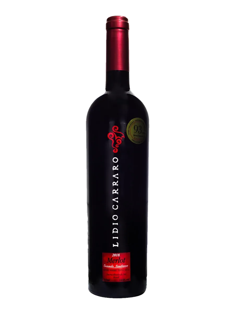 Garrafa do vinho Grande Vindima Merlot, 100% Merlot 2018, Brasil