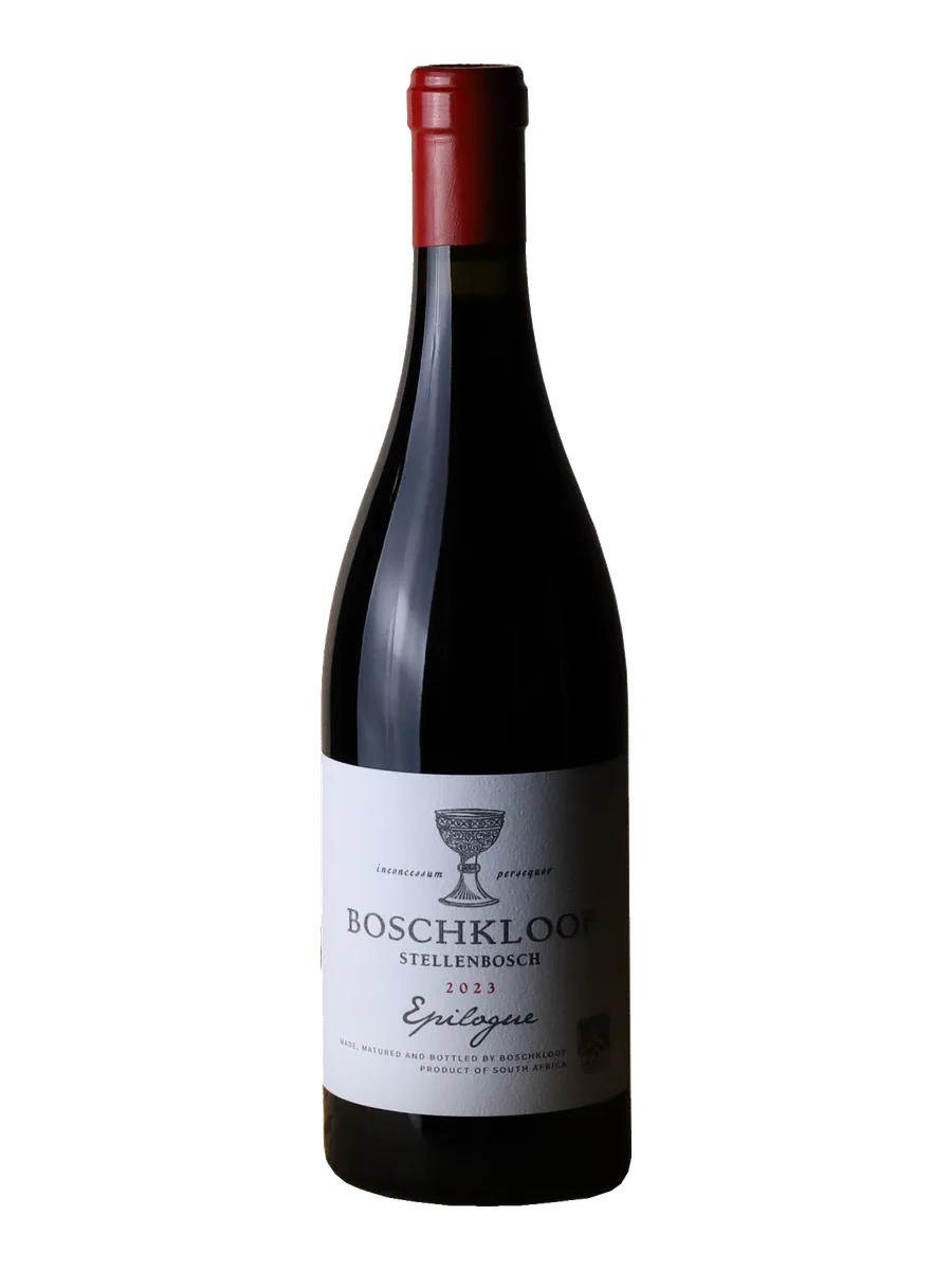 Garrafa do vinho Boschkloof Epilogue Syrah, 100% Syrah 2022, África do Sul